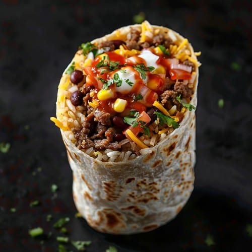 Beef And Been Burrito.