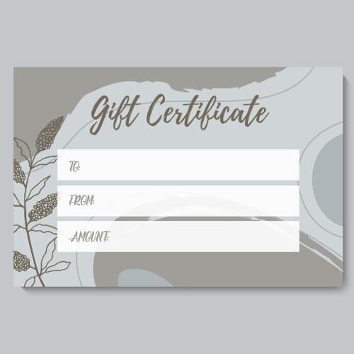 Gift Certificate.
