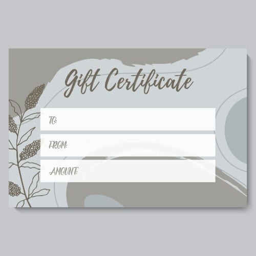 Gift Certificate.