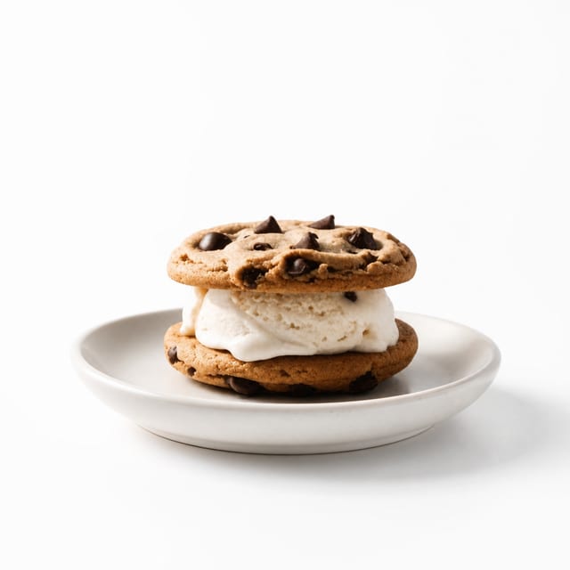 Choc. Chip Cookie Ice Cream Sandwich.